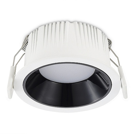 Св-к встр. Черный LED 1*7W 3000K 630Lm Ra80 120° IP20 D85xH45 100-240V ST755.438.07 - фото