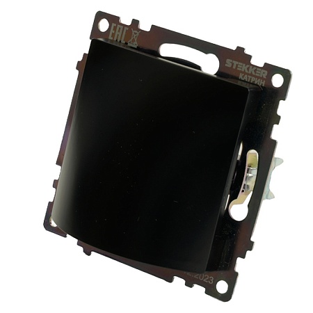 Кабельный вывод (механизм), STEKKER, серия Катрин, черный, GLS00-7116-05 - фото