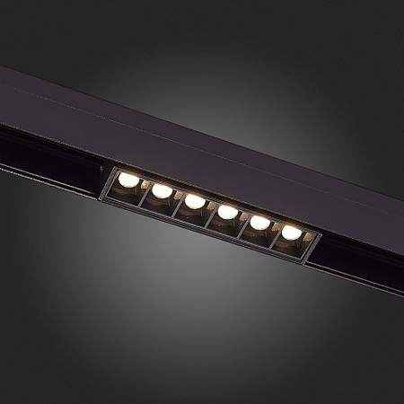 Магнитный трековый светильник Черный LED 1*6W 3000K 532Lm Ra>90 36° IP20 L115xW22xH44 4 ST361.436.06 - фото