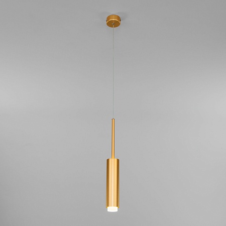 Подвесной акцентный светильник Eurosvet 50203/1 LED матовое золото - фото