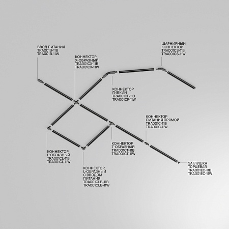 Шинопровод 2м unity накладной/подвесной черный Technical Busbar trunkings Unity TRX001-112B - фото