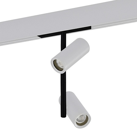 Магнитный трековый светильник Белый LED 1*16W 3000K 1 100Lm Ra>90 36° IP20 D45xH240 48V ST808.536.16 - фото