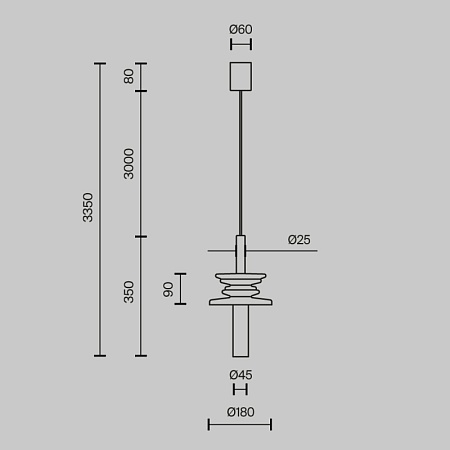 Подвесной светильник Maytoni Sound Wave MOD255PL-01B2 - фото