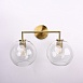Бра Rh Utilitaire Globe Shade Double Sconce Brass Imperiumloft 123273-22 - фото