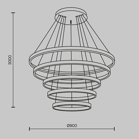 Подвесной светильник Maytoni Rim MOD058PL-L200BK - фото