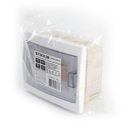 Бокс встраиваемый STEKKER EBX50-2/06-20 6 модулей, пластик, серия Standart - фото