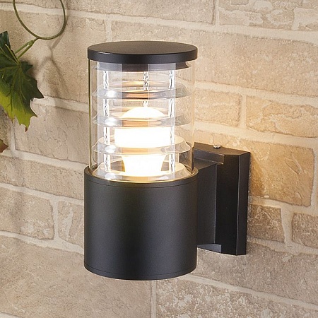 Настенный уличный светильник 1408 Techno черный IP54 1408 Techno черный Elektrostandard - фото