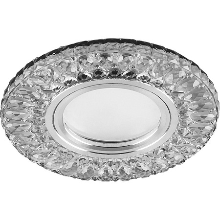 Светильник встраиваемый с белой LED подсветкой Feron CD906 потолочный MR16 G5.3 белый - фото