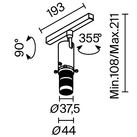 Трековый светильник Technical Gala TR108-4-10W3K-DS-B - фото