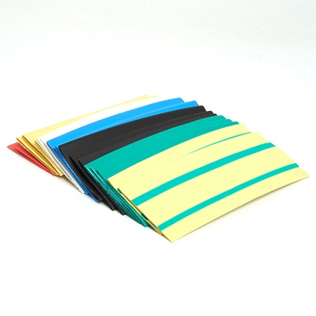 Набор термоусадочных трубок STEKKER HSHT-2010-10M, длина 10 см., коэф. усадки 2:1, мультиколор (21шт в упаковке) - фото