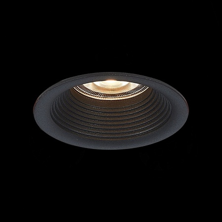 Св-к встр. Черный GU10 1*50W D89xH40 220V Без ламп ST202.408.01 - фото