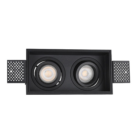 Св-к встр. Черный GU10 2*50W IP20 L91,5xW17,2xH5,2 220V Без ламп ST262.418.02 - фото
