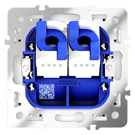 Розетка компьютерная встраиваемая VOLTUM S70 двойная RJ45+RJ45 кат.6, (кашемир)