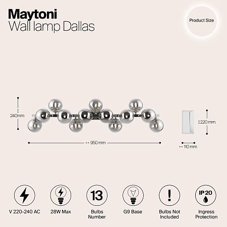 Настенный светильник (бра) Maytoni Dallas MOD547WL-13CH - фото