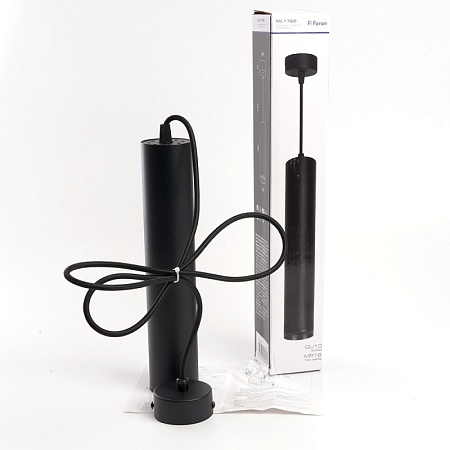 Светильник потолочный Feron ML1768 на подвесе  MR16 35W 230V, черный 55*200 - фото