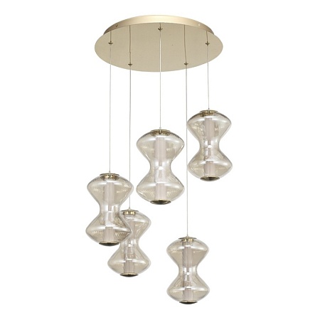 Светильник подвесной ST-Luce золото/коньячный LED 1*28W 3000K SL6136.233.01 - фото