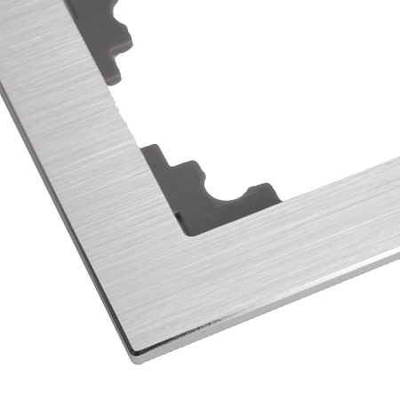 Рамка 2-местная, металл, STEKKER, MFR00-7002-03 , серия Катрин, серебро - фото