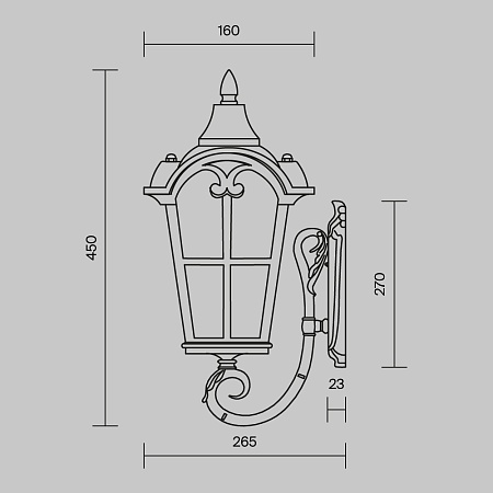 Настенный светильник (бра) Outdoor Albion O413WL-01BZ1 - фото