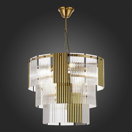 Светильник подвесной Латунь/Золотистый, Прозрачный E14 7*40W SLE1123-303-07 - фото