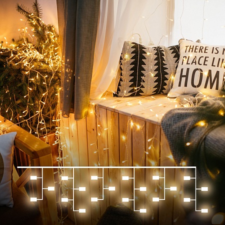 Гирлянда Eurosvet 200-001 теплый белый - фото