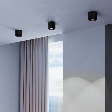 Светильник потолочный светодиодный Matrix 9W 4000К черный 25051/LED Elektrostandard - фото