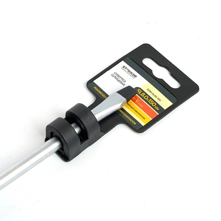 Отвертка шлицевая STEKKER SL 8.0 х 150 мм Cr-V, SDM-SL80-150 - фото