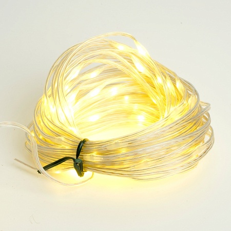 Светодиодная гирлянда Feron CL577 линейная Роса (на плоском проводе) 220V 2700К c питанием от сети - фото