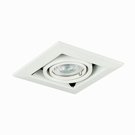 Св-к встр. Черный, Белый GU10 1*50W IP20 L126xW126xH70 220V Без ламп ST250.558.01 - фото