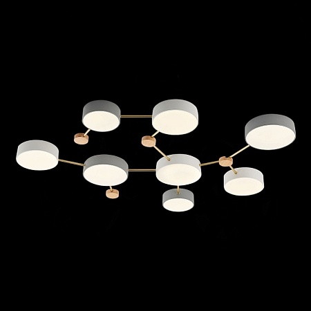 Светильник потолочный Золотистый, Светлое дерево/Белый, Серый LED 8*16,5W 4000K SLE600102-08 - фото