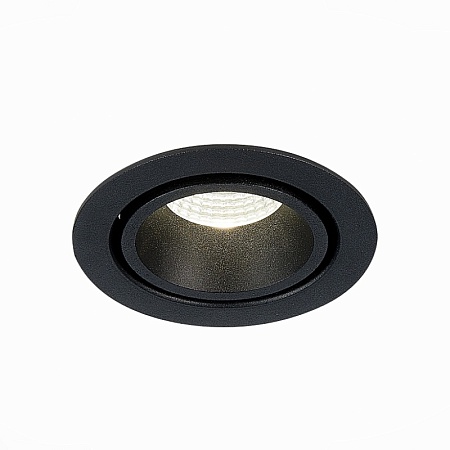 Св-к встр. Черный LED 1*10W 4000K 750Lm Ra>90 38° IP20 D102xH85 170-240V ST705.448.10 - фото