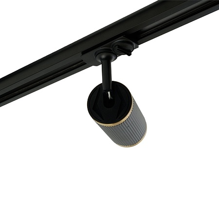 Светильник Feron AL174 трековый однофазный на шинопровод под лампу GU10, черный античное золото - фото
