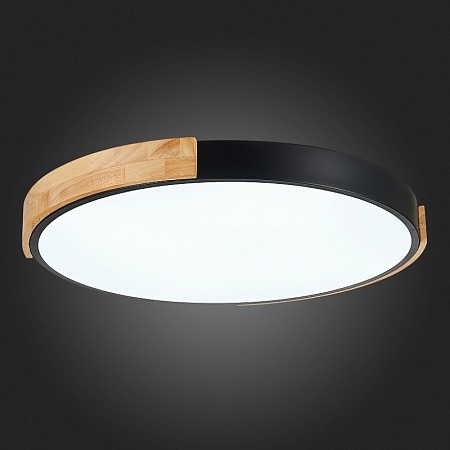 Светильник потолочный Черный, Светлое дерево/Белый LED 1*40W 3000K/4000K/6000K SLE201342-01 - фото