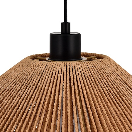 Светильник подвесной бежевый/черный E27 1*40W SLE6023-603-01 - фото