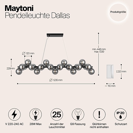 Подвесной светильник Maytoni Dallas MOD547PL-25B - фото