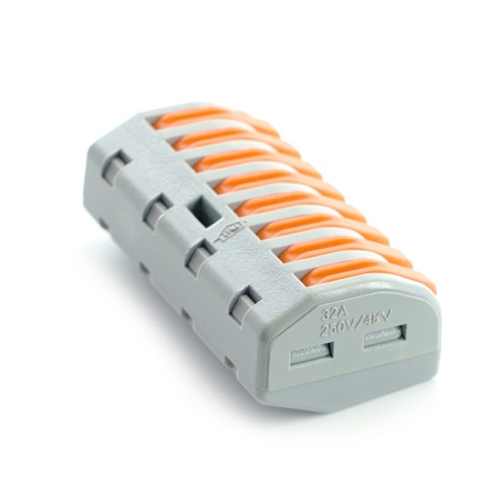 Клемма строительно-монтажная 8-проводная STEKKER, LD222-418 - фото