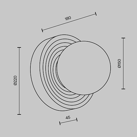 Настенный светильник (бра) Maytoni MOD403WL-01GR - фото