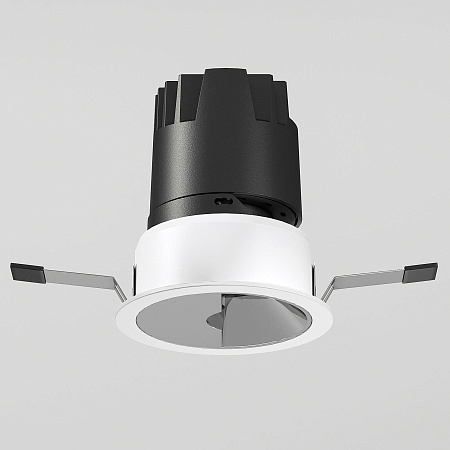 Точечный светодиодный светильник 10W 3000K белый/хром 25090/LED Elektrostandard - фото