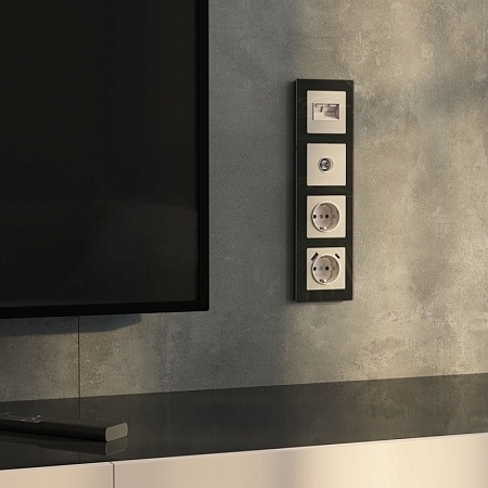 ТВ-розетка оконечная (айвори акрил) W1183043 - фото