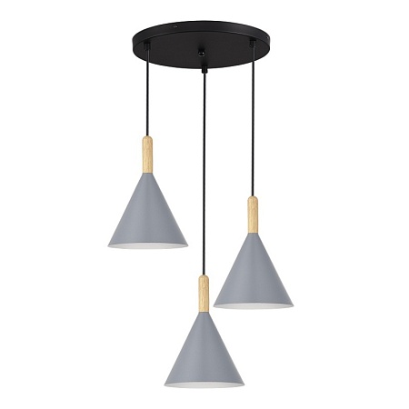 Светильник подвесной Черный/Серый E27 3*40W SLE1255-433-03 - фото