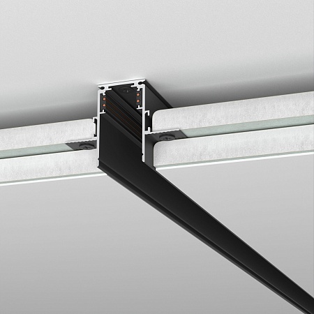 Slim Magnetic Шинопровод встраиваемый под ГКЛ 12,5мм черный (3м) 85208/00 85208/00 Elektrostandard - фото