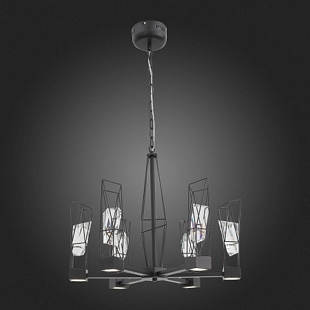Люстра подвесная ST-Luce Серый графит/Серый графит, Прозрачный LED 6*8W 4000K SL815.303.06 - фото