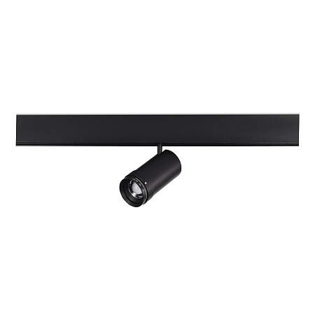 Магнитный трековый светильник ZOOM Черный LED 1*12W 4000K Lm Ra90 10-55° IP20 D50xH160 ST357.446.12 - фото