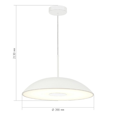 Светильник подвесной ST-Luce Белый/Белый LED 1*24W 3000K SL6128.503.01 - фото