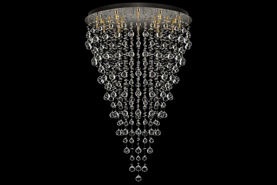 Подвесная хрустальная люстра Arti Lampadari Flusso H 1.4.80.615 N - фото