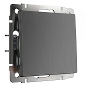 Выключатель одноклавишный проходной графит рифленый WL04-SW-1G-2W