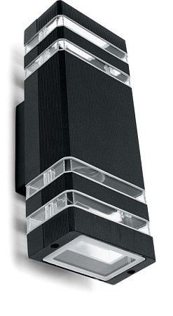 Светильник садово-парковый Feron DH0807, на стену вверх/вниз,  E27 230V, черный - фото