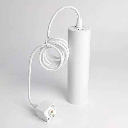 Светильник Feron AL196 трековый однофазный на шинопровод под лампу на подвесе GU10, белый - фото