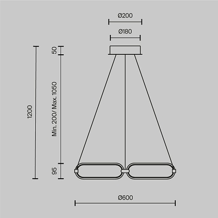 Подвесной светильник Maytoni Chain MOD017PL-L50N - фото