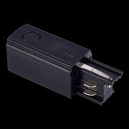 Левый Токоподвод для трехфазного шинопровода ST-Luce Черный ST030.409.10L - фото