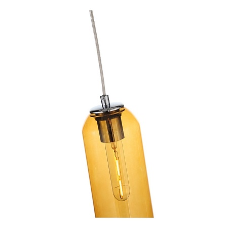 Светильник подвесной ST-Luce Хром/Янтарный E27 1*60W SL1145.193.01 - фото